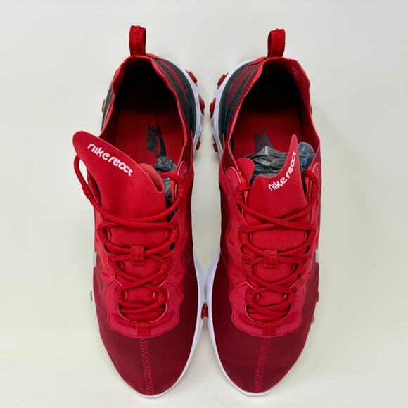 Nike React Element 55 Sneakers Men's Sz 12 Red White L.2.1 Sporty Rugged - Picture 12 of 14